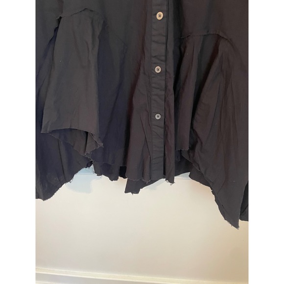 We The Free Free People Freya Black Cotton Poplin Tunic Shirt Size L NWT - Picture 5 of 9